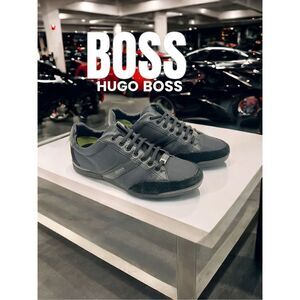 BOSS Men's Saturn Low Top Sneakers Black 41 US 8 $150